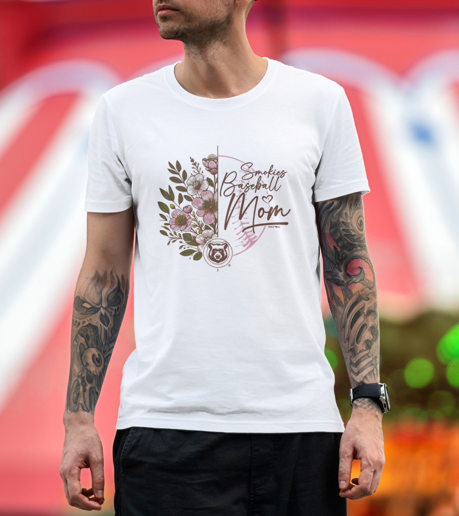 Tennessee Smokies Baseball Mom Floral Minor League Baseball T-Shirt