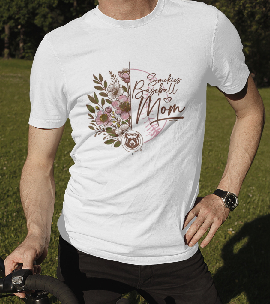 Tennessee Smokies Baseball Mom Floral Minor League Baseball T-Shirt