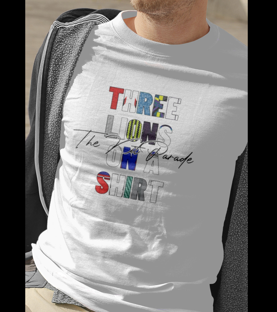 Three Lions On A The Kit Parade T-Shirt