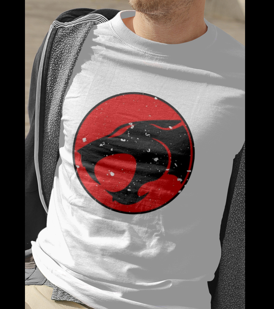 Thunder Jaguar Cat Red Circle T-Shirt