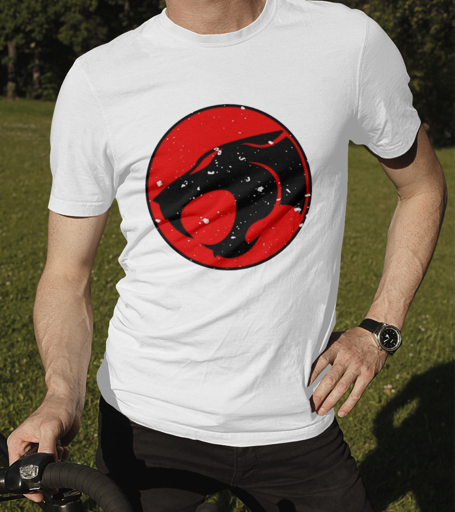 Thunder Jaguar Cat Red Circle T-Shirt