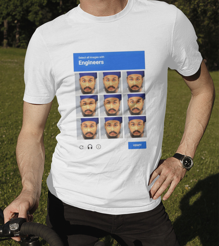 Vickrum Digwa Captcha Select All Images With Engineers Verify T-Shirt