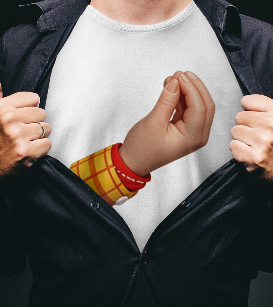 Woody's Italian Hand Gesture Pixar Character Sleeve T-Shirt