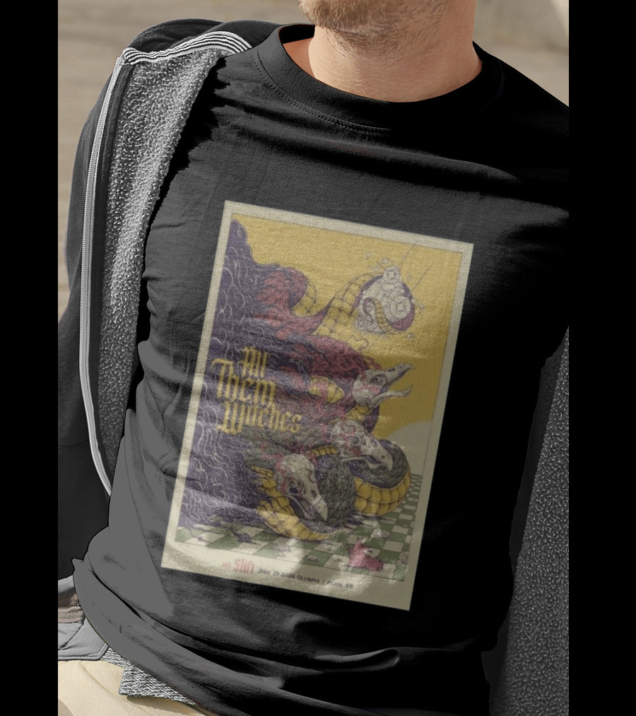 All Them Witches Slift June 29 2026 Olympia Paris FR Serpent Creature Checkerboard T-Shirt