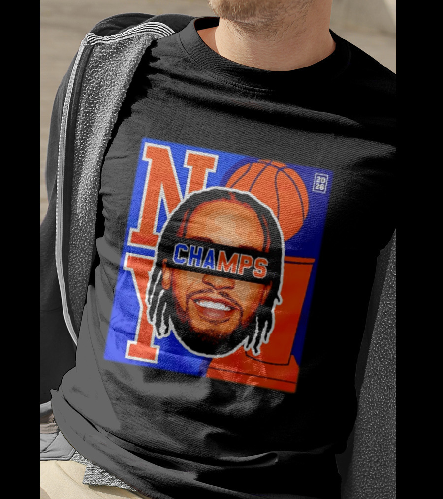 Jalen Brunson New York Knicks 2026 Champs Big Head NBA Basketball T-Shirt