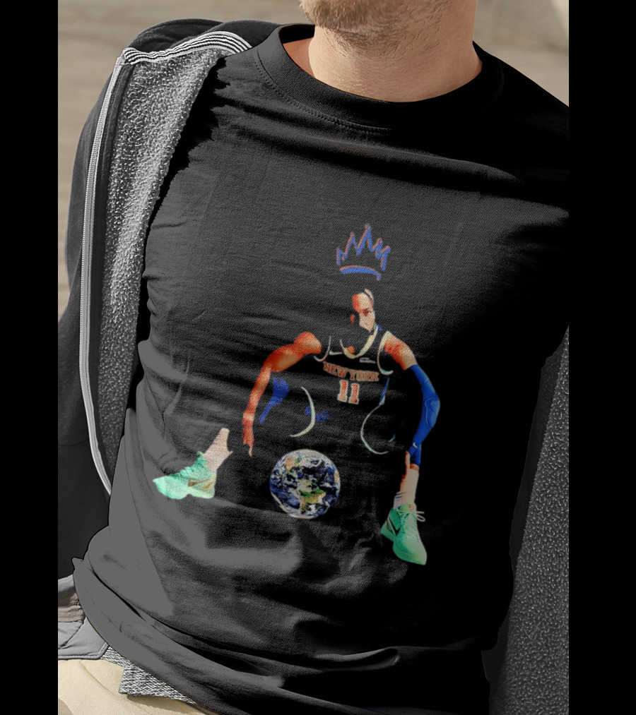 New York Knicks Jalen Brunson 11 Crown Basketball World T-Shirt
