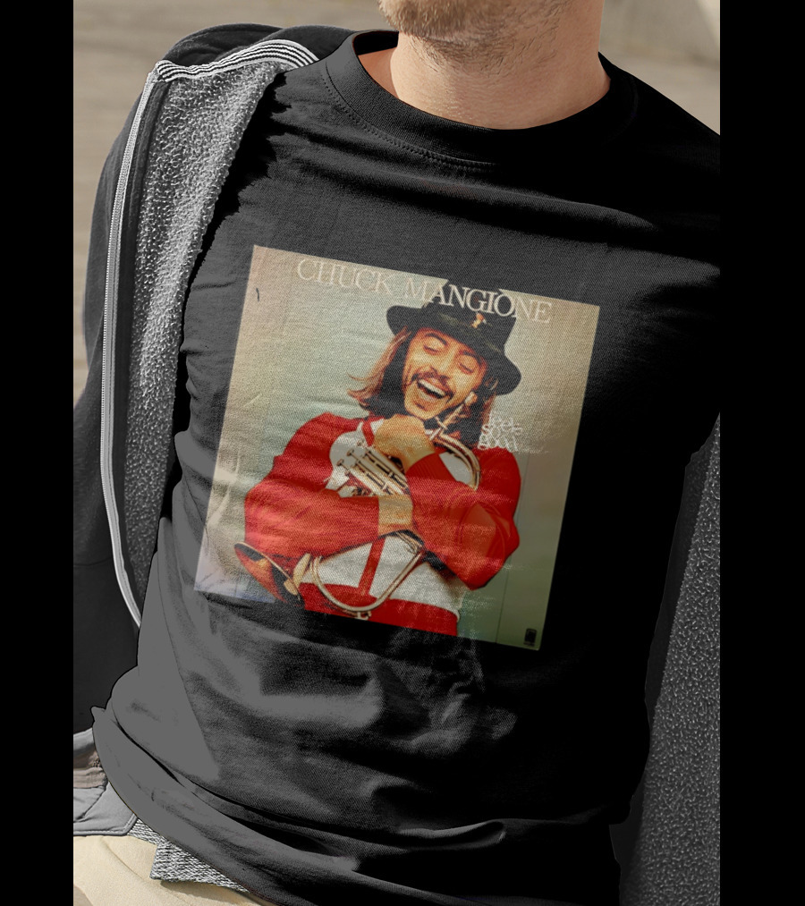 Chuck Mangione Feels So Good Iconic Album Cover With Flugelhorn Player In Red And White Outfit T-Shirt