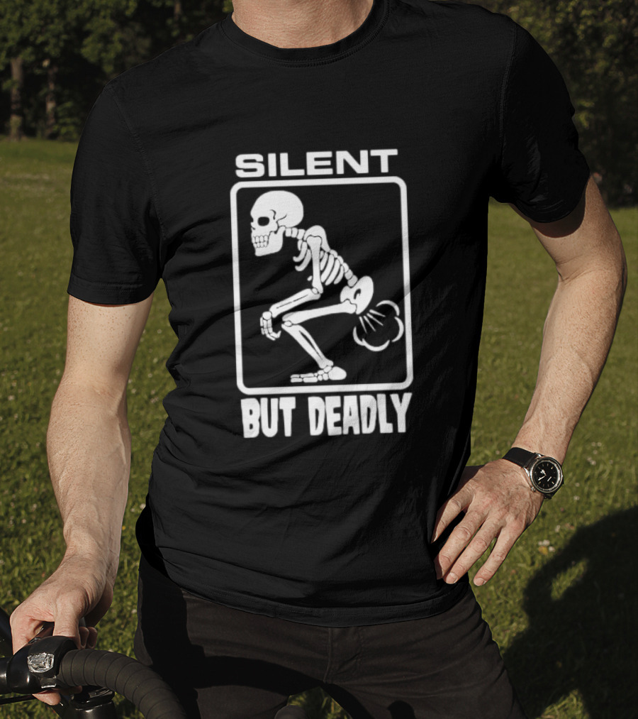 Silent But Deadly Skeleton Funny Halloween T-Shirt