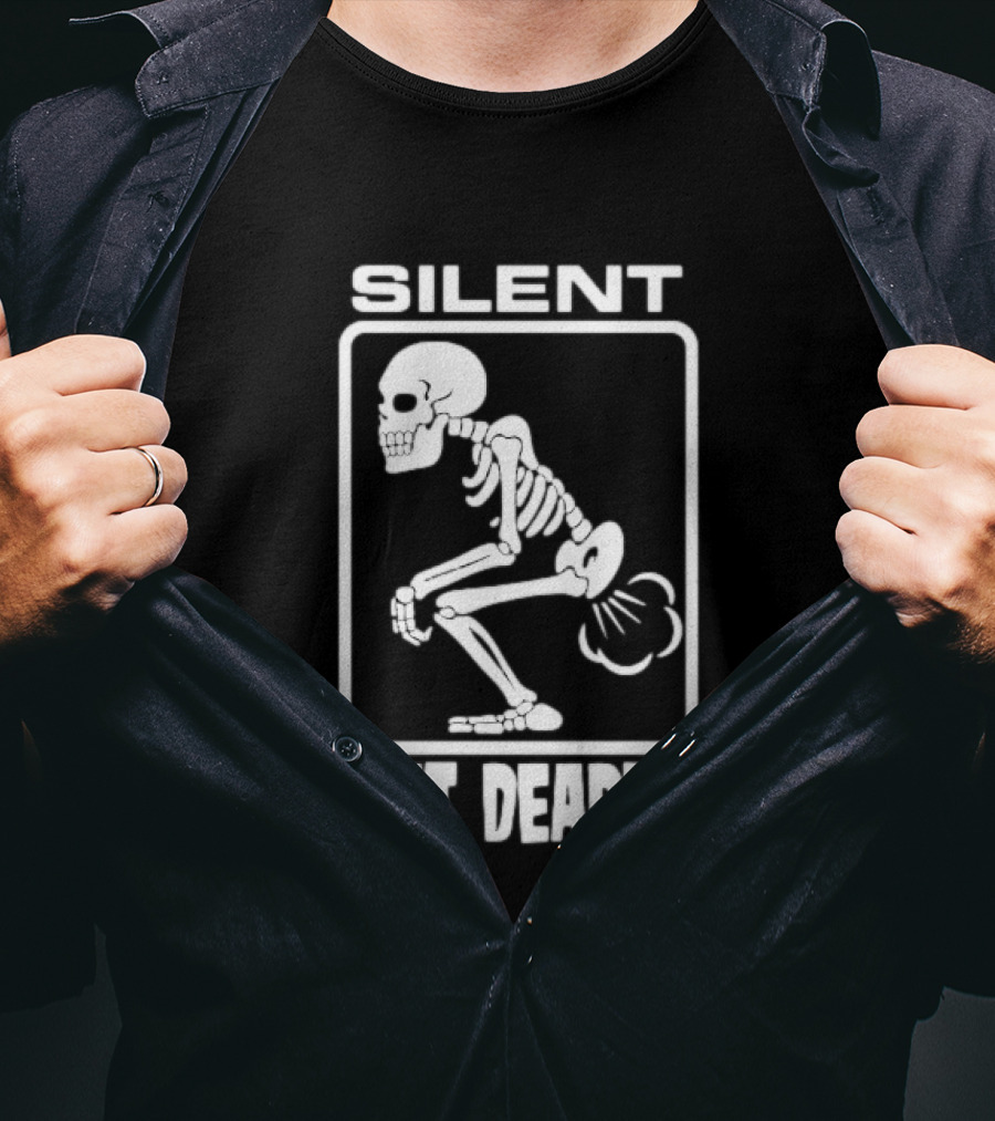 Silent But Deadly Skeleton Funny Halloween T-Shirt