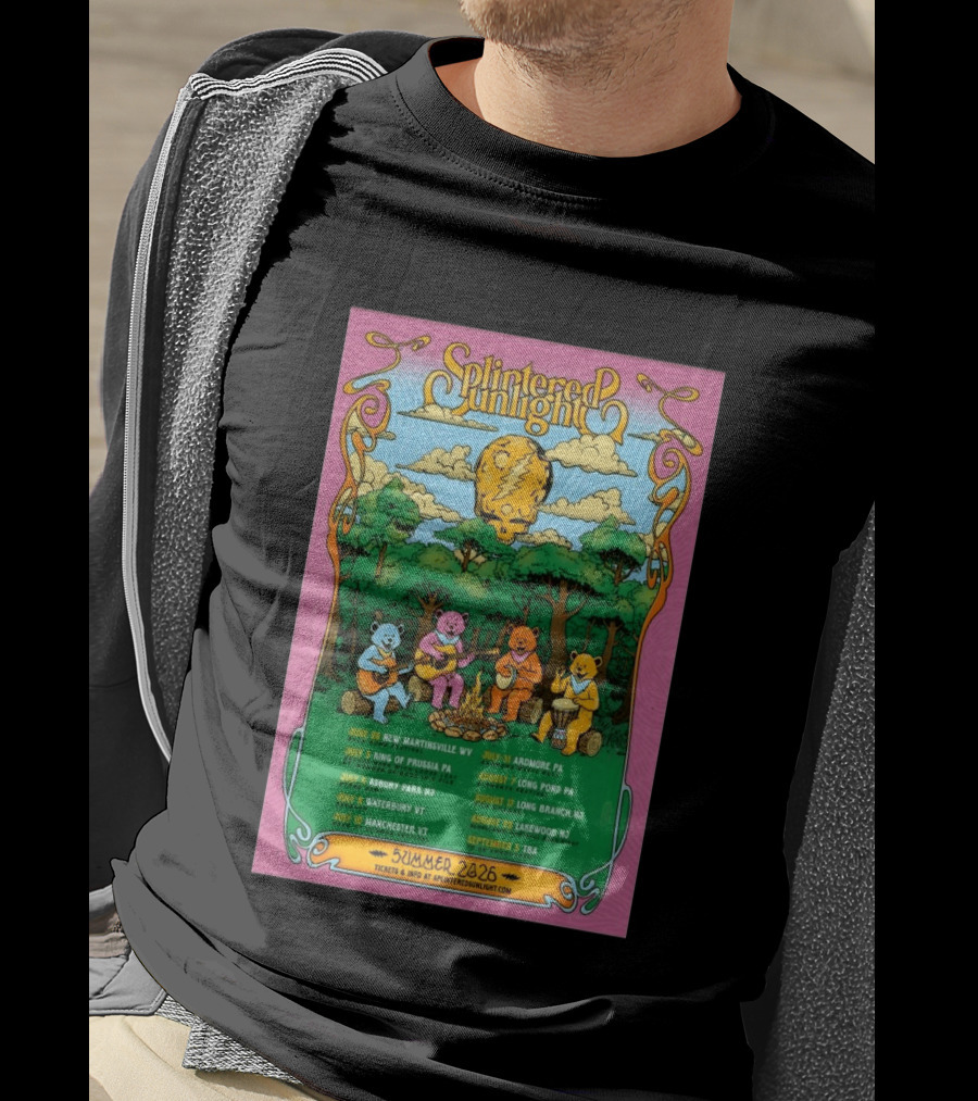 Splintered Sunlight Summer 2026 Tour New Martinsville King Prussia Asbury Waterbury Manchester Ardmore Long Pond Branch Lakewood T-Shirt