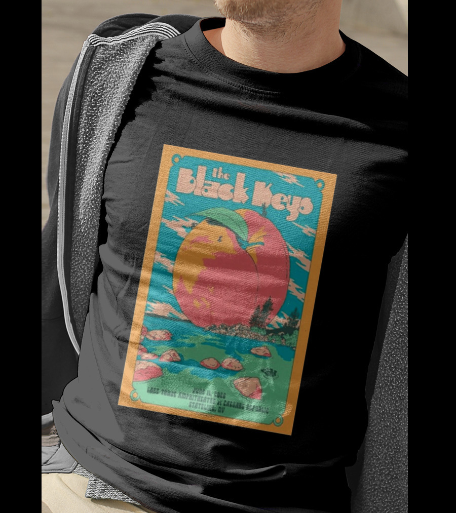 The Black Keys June 11 2026 Lake Tahoe Amphitheatre At Caesars Republic Stateline NV Peach T-Shirt
