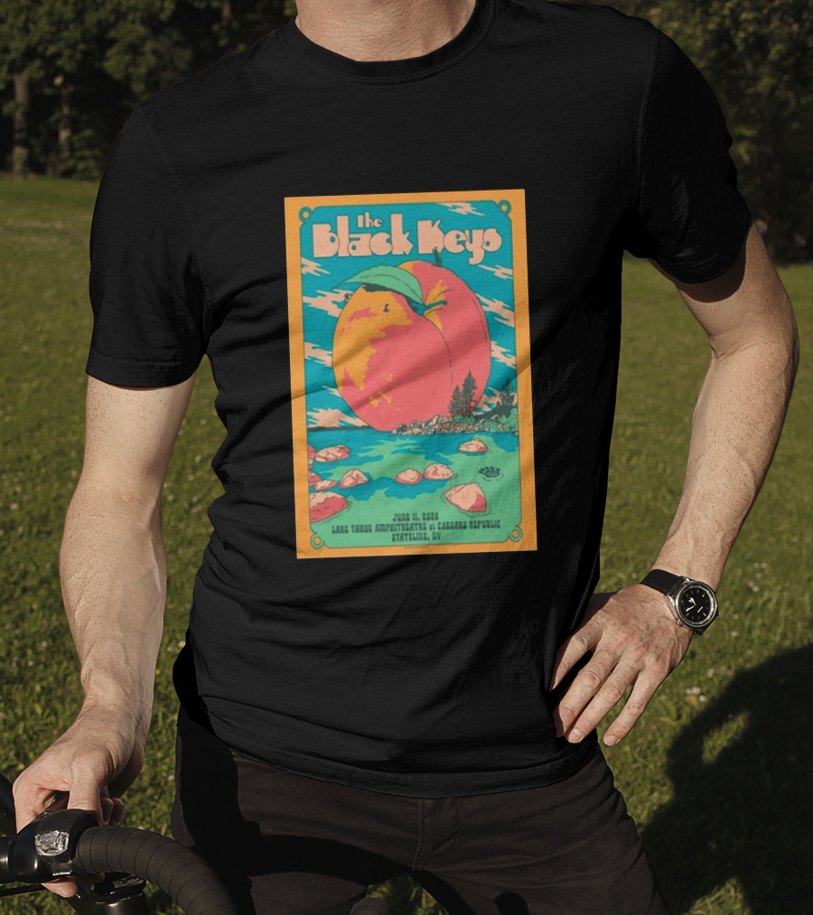 The Black Keys June 11 2026 Lake Tahoe Amphitheatre At Caesars Republic Stateline NV Peach T-Shirt