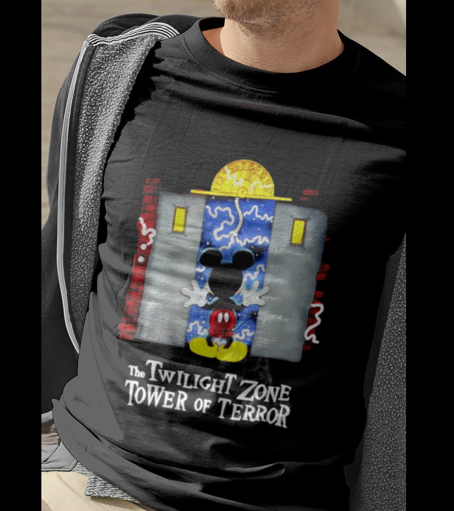 Mickey Mouse Twilight Zone Tower Of Terror Elevator Ride T-Shirt