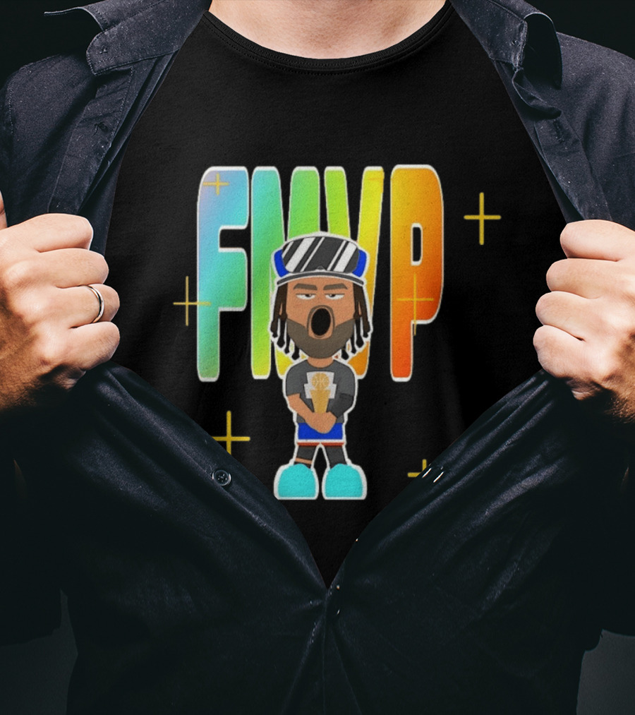 FMVP Jalen Brunson Cartoon New York Knicks 2026 Champs T-Shirt