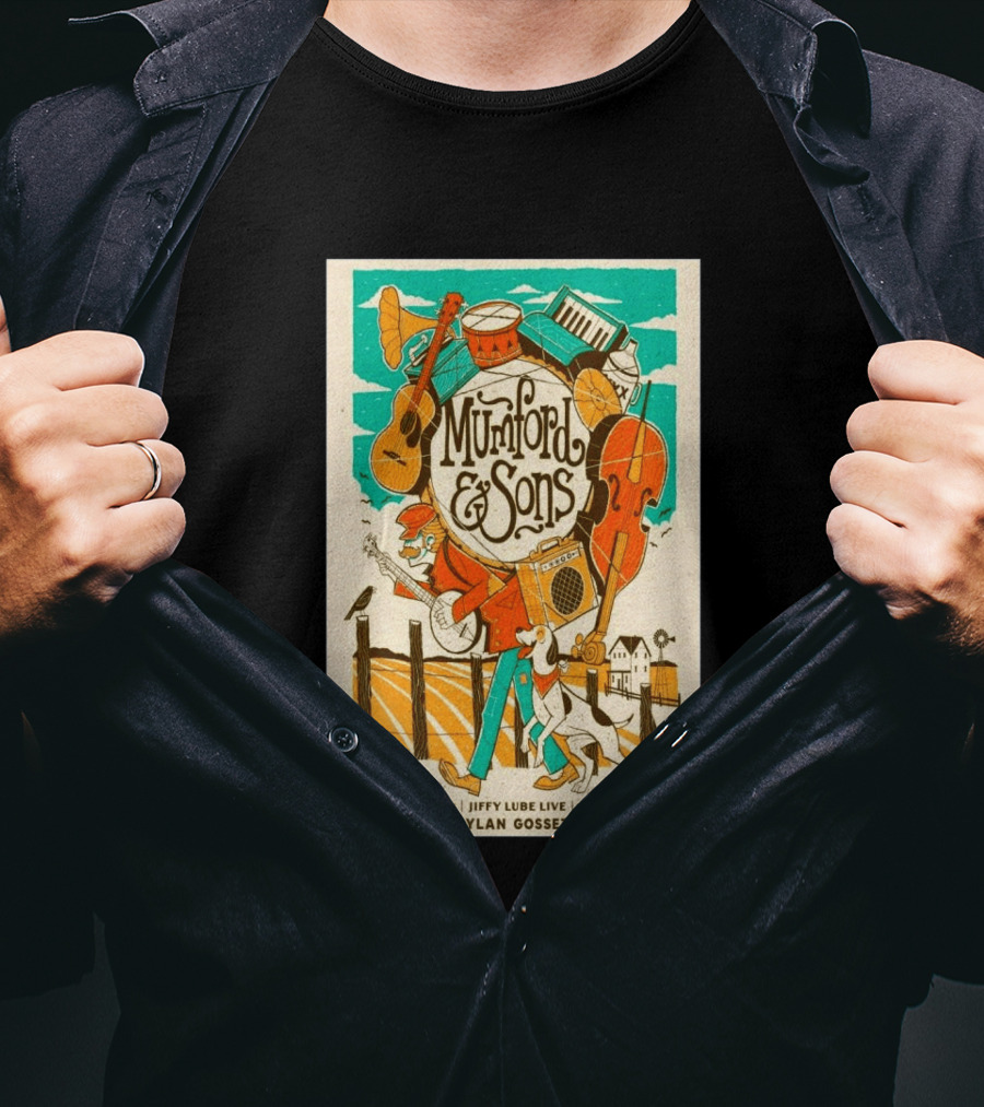 Mumford & Sons Dylan Gossett Jiffy Lube Live June 19 2026 Bristow Virginia T-Shirt