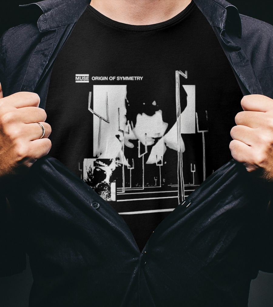 Muse Origin Of Symmetry Album Cover Forks Shadows T-Shirt