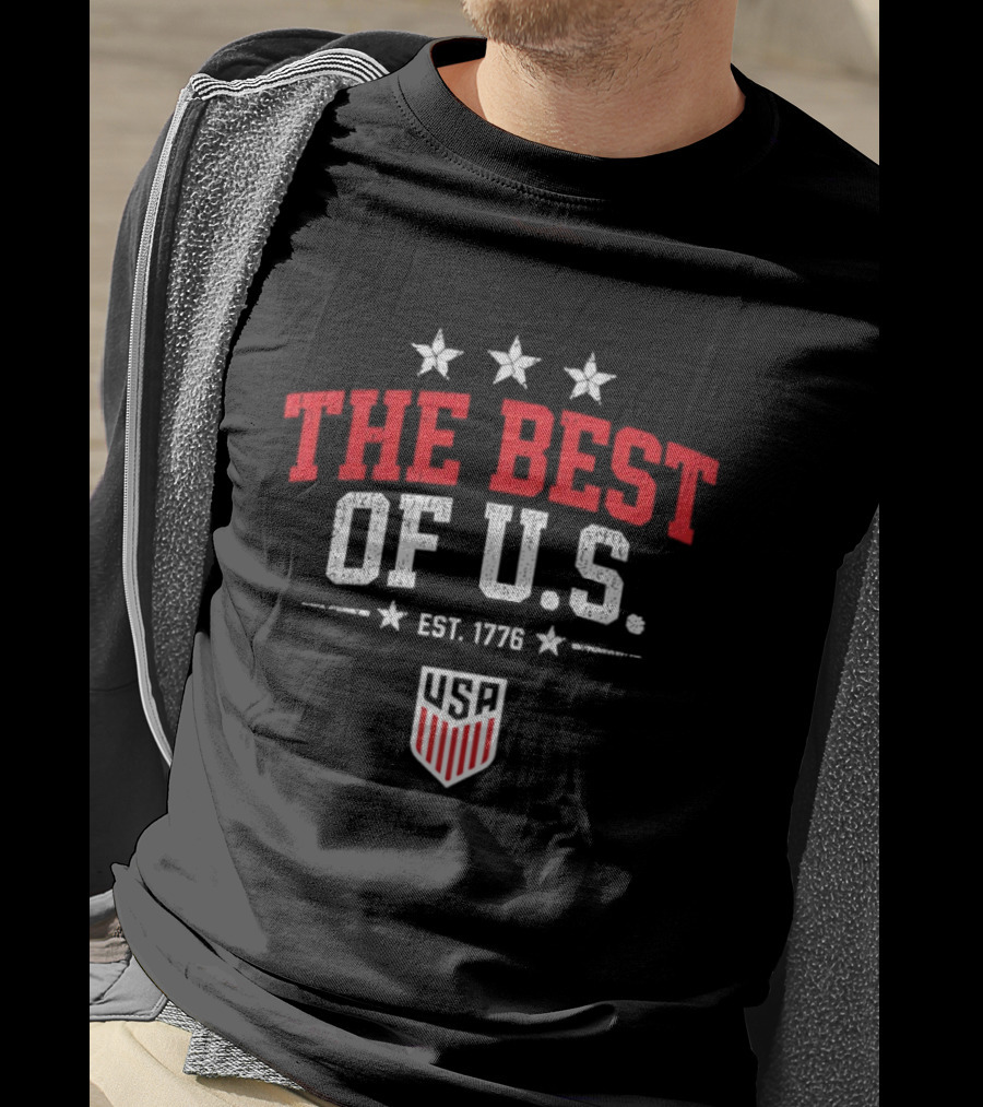 USMNT The Best Of U.S. USA Est 1776 Patriotic Soccer Team Logo Stars T-Shirt