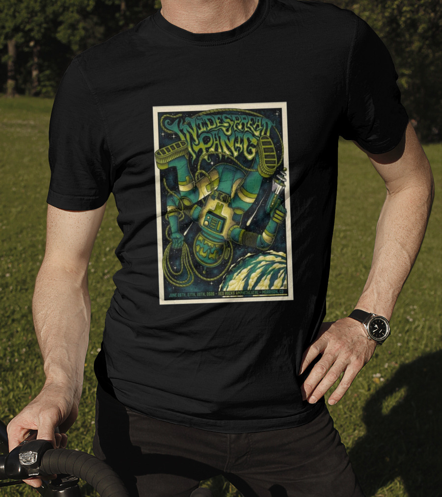 Widespread Panic Space Themed Red Rocks Amphitheatre Morrison CO June 26 27 28 2026 T-Shirt