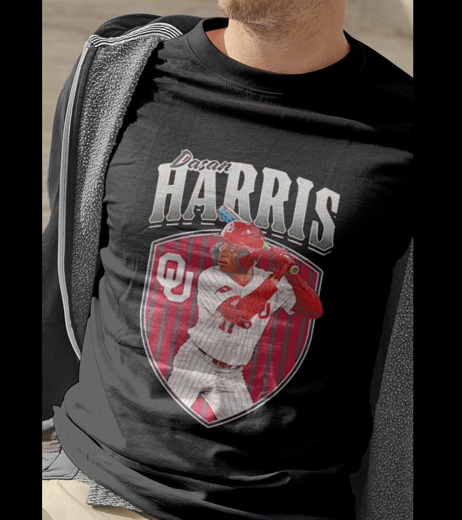 Dasan Harris Oklahoma Sooners Baseball OU T-Shirt