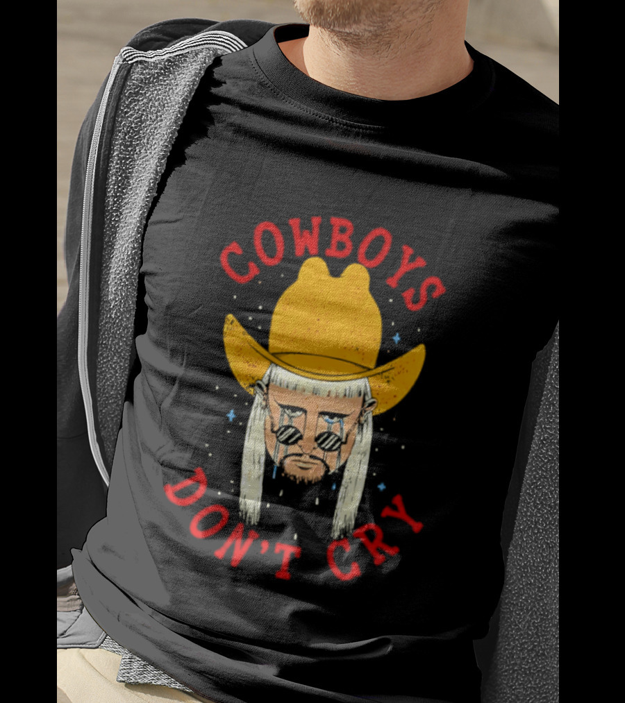 Oliver Tree Cowboys Don't Cry Large Yellow Hat Sad Face T-Shirt