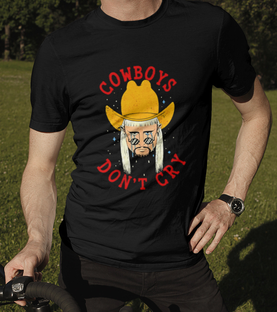 Oliver Tree Cowboys Don't Cry Large Yellow Hat Sad Face T-Shirt