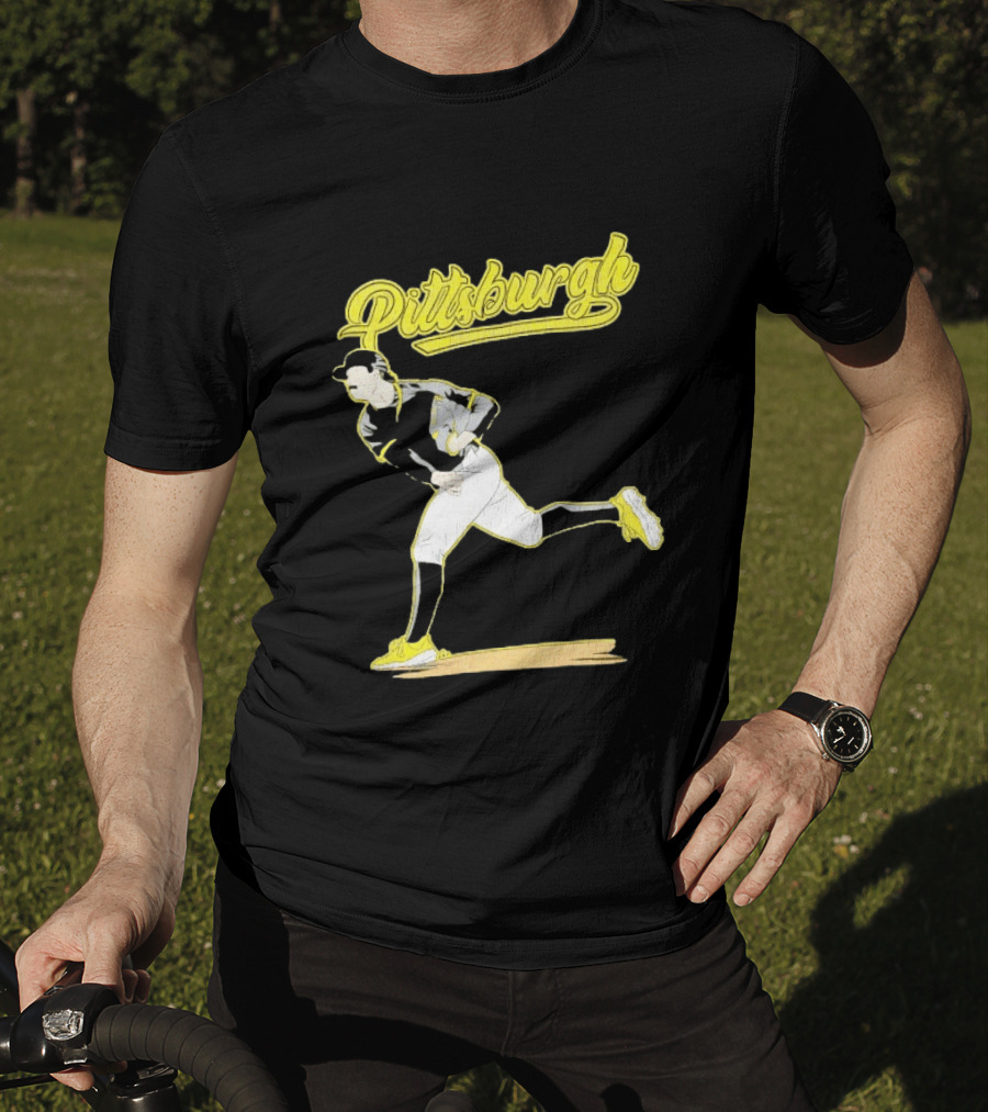 Pittsburgh Pirates Paul Skenes Baseball Player Throwing Action T-Shirt