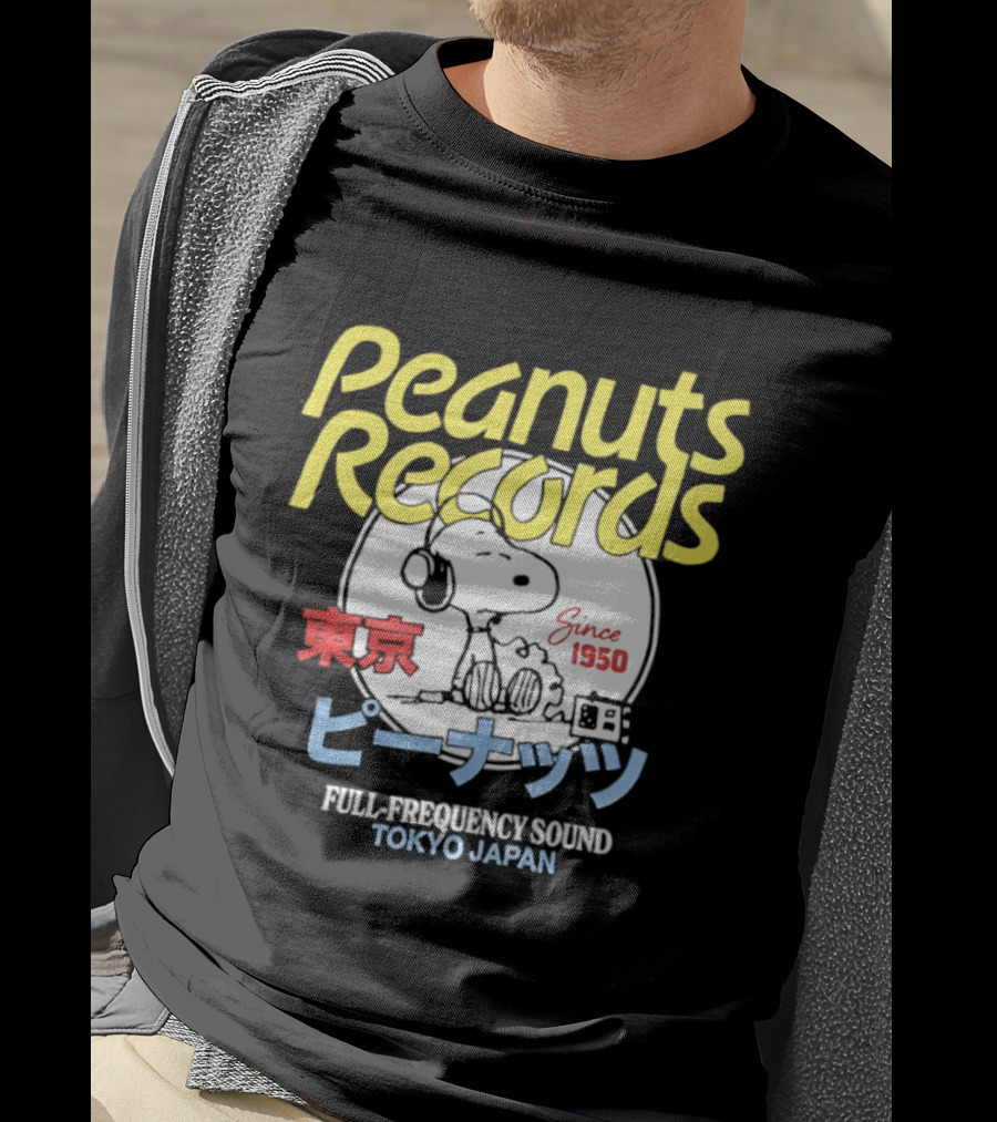 Peanuts Records Since 1950 Full Frequency Sound Tokyo Japan T-Shirt
