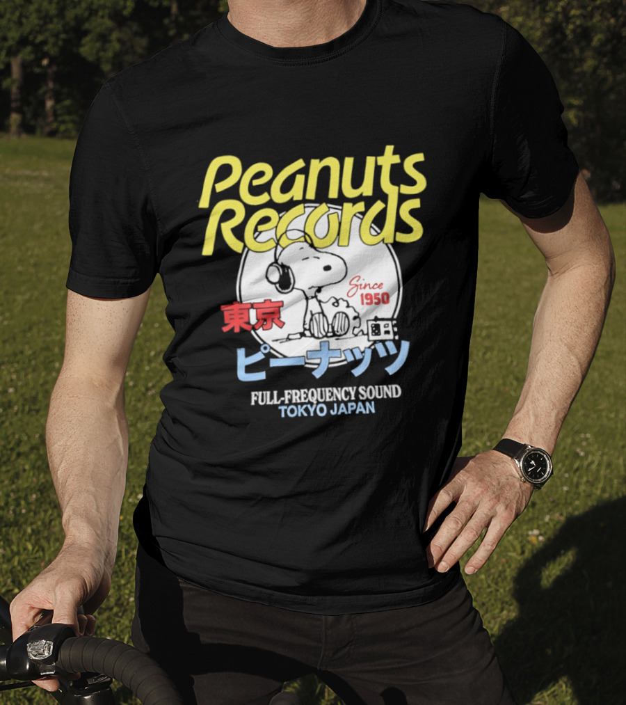 Peanuts Records Since 1950 Full Frequency Sound Tokyo Japan T-Shirt