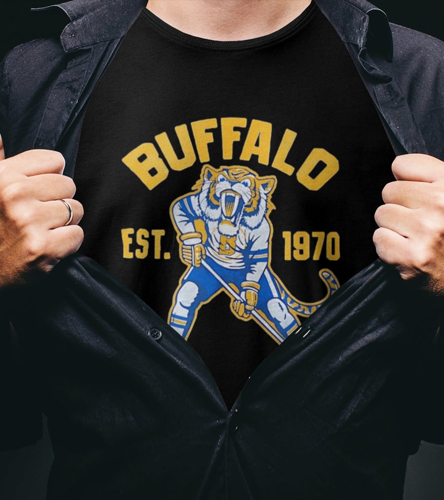 Buffalo Ice Age Hockey Tiger Est 1970 T-Shirt
