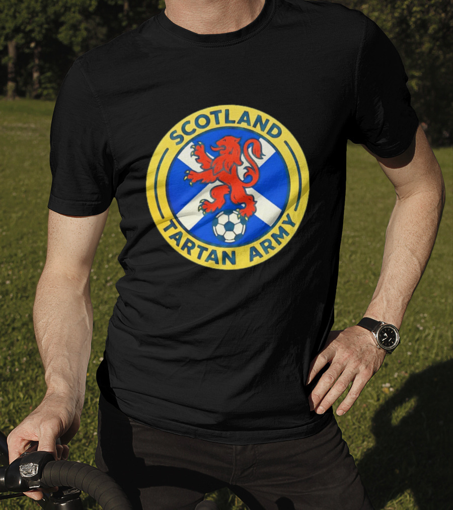 Scotland Tartan Army Scotland On Tour USA 2026 Soccer Lion T-Shirt