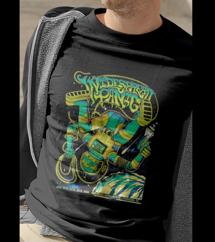 Widespread Panic Astronaut June 26 28 2026 Red Rocks Amphitheatre Morrison CO T-Shirt