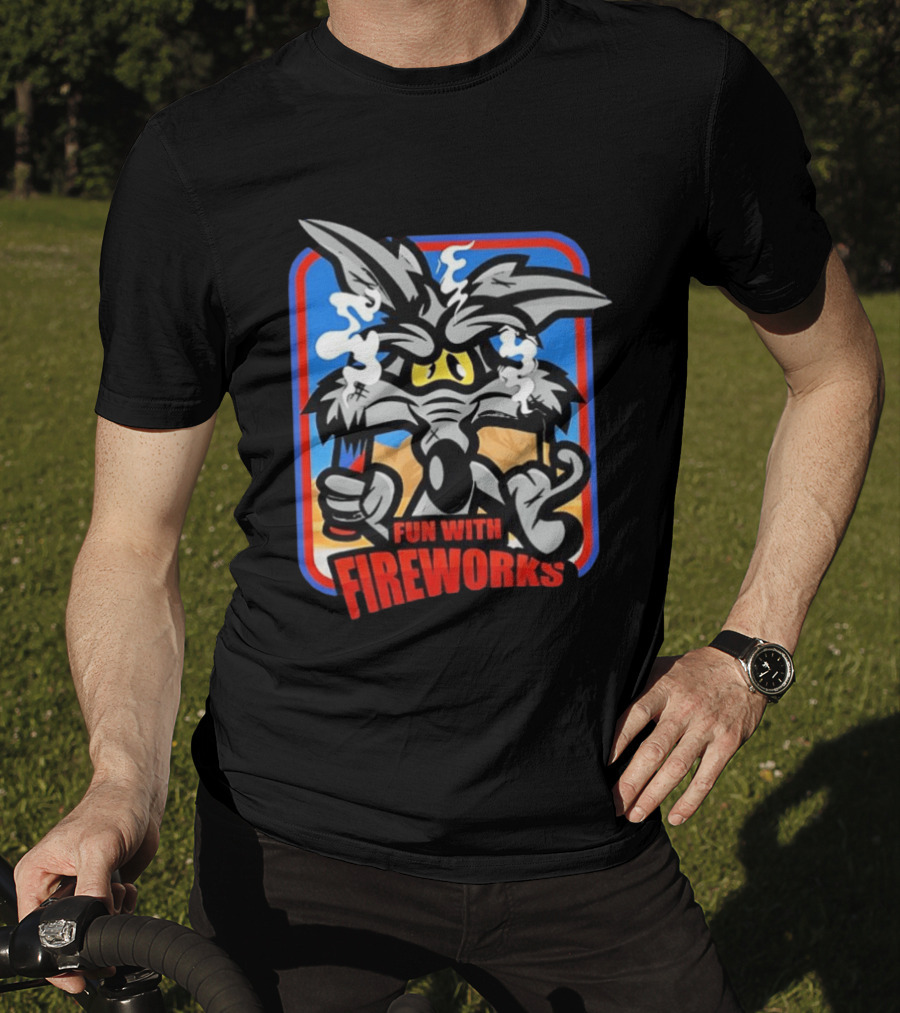 Wile E Coyote Looney Tunes Dynamite Fun With Fireworks T-Shirt