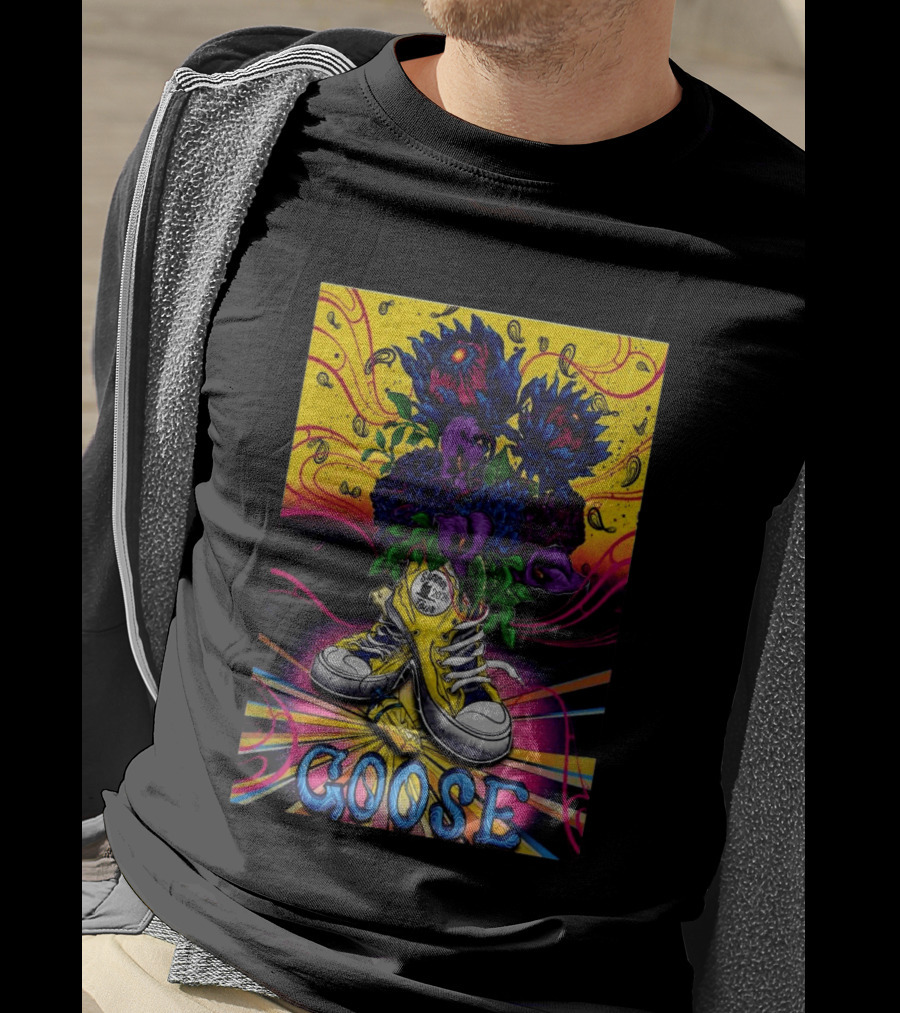 Goose Summer 2026 Tour Yellow Sneakers Floral Psychedelic T-Shirt