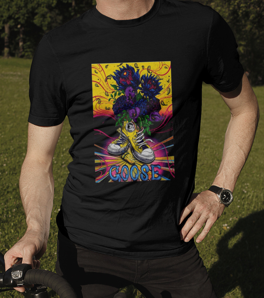 Goose Summer 2026 Tour Yellow Sneakers Floral Psychedelic T-Shirt