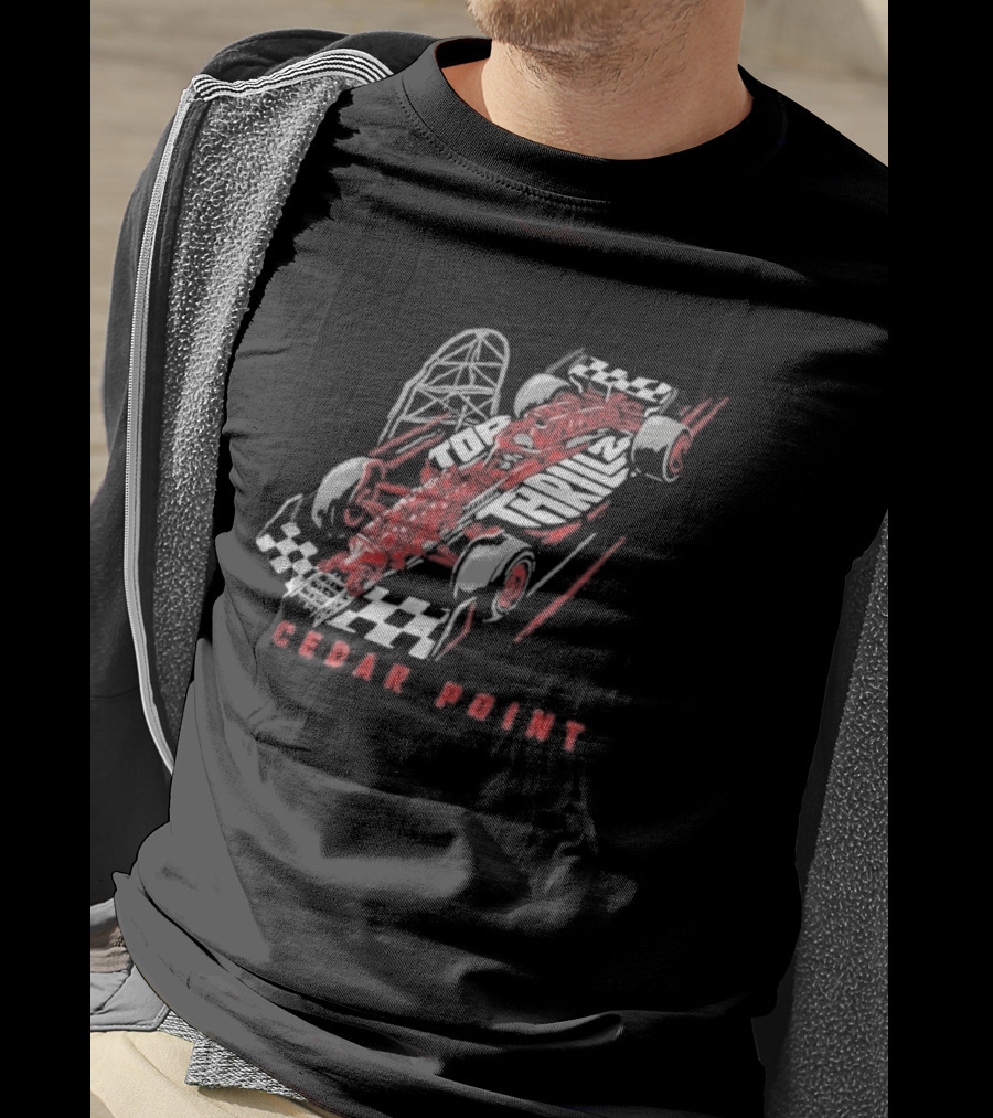 Cedar Point Top Thrill 2 GV Wordscape Racing Car T-Shirt