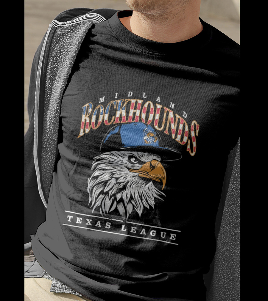 Midland Rockhounds Texas League Eagle Baseball Team T-Shirt