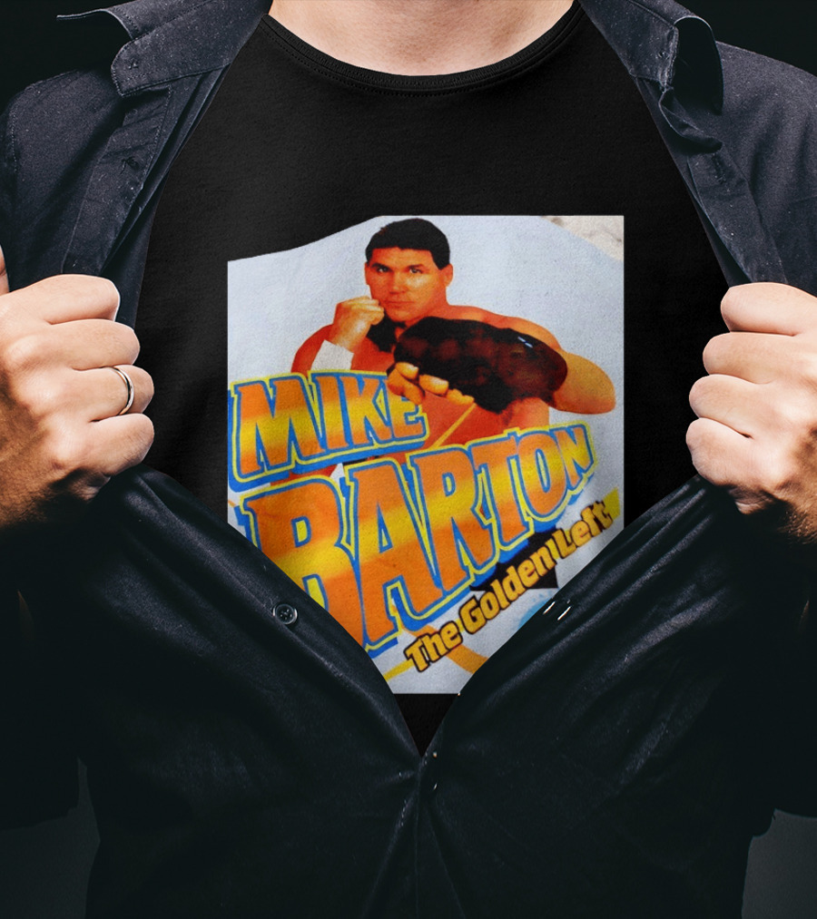 Mike Barton The Golden Left Boxer Retro Sports T-Shirt