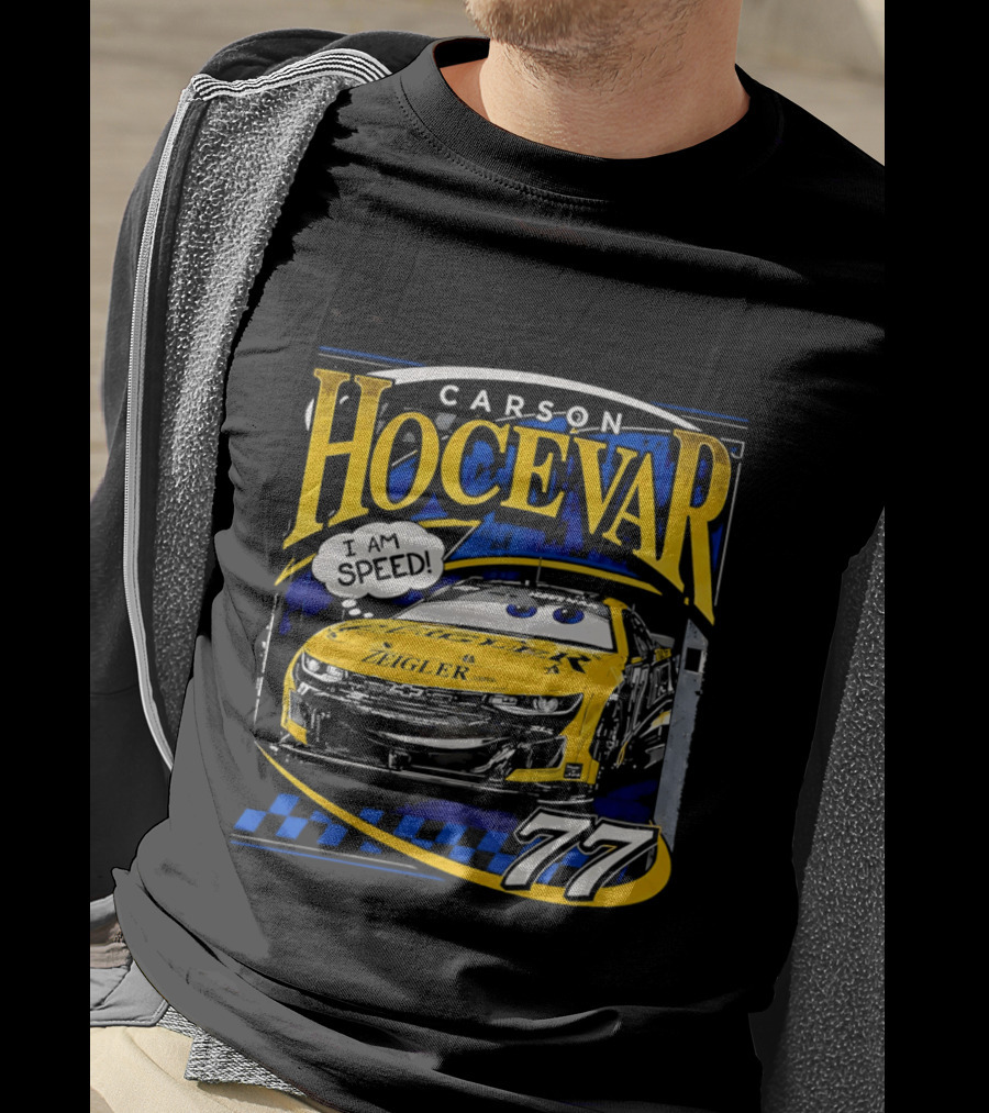 Carson Hocevar Speed Yellow Car 77 Racing T-Shirt