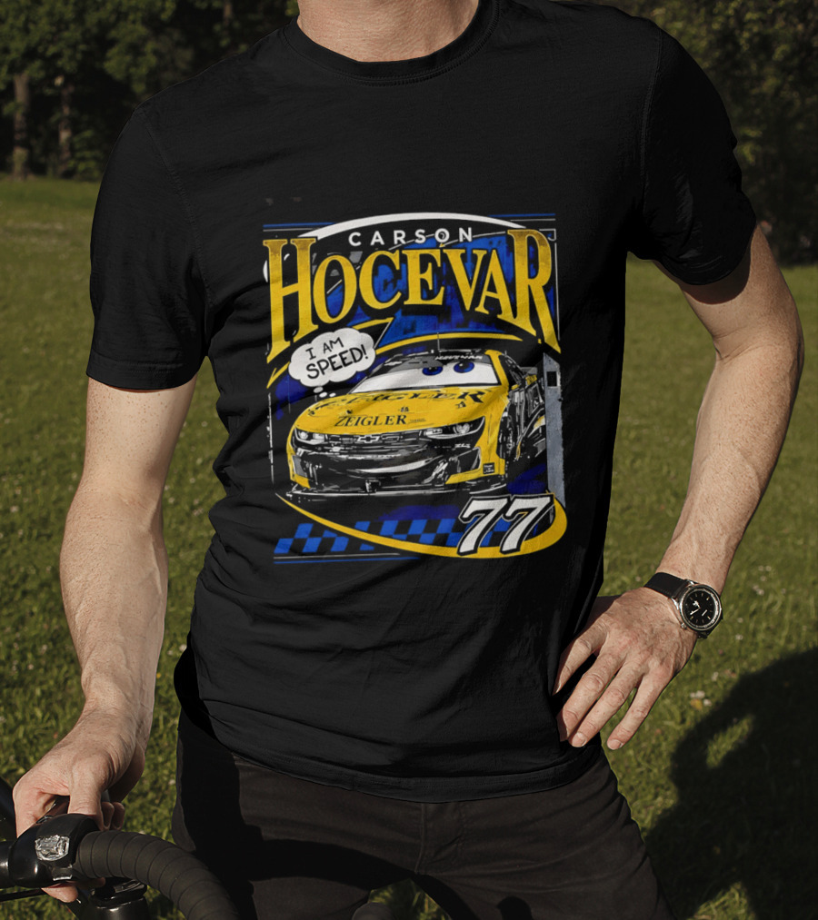 Carson Hocevar Speed Yellow Car 77 Racing T-Shirt