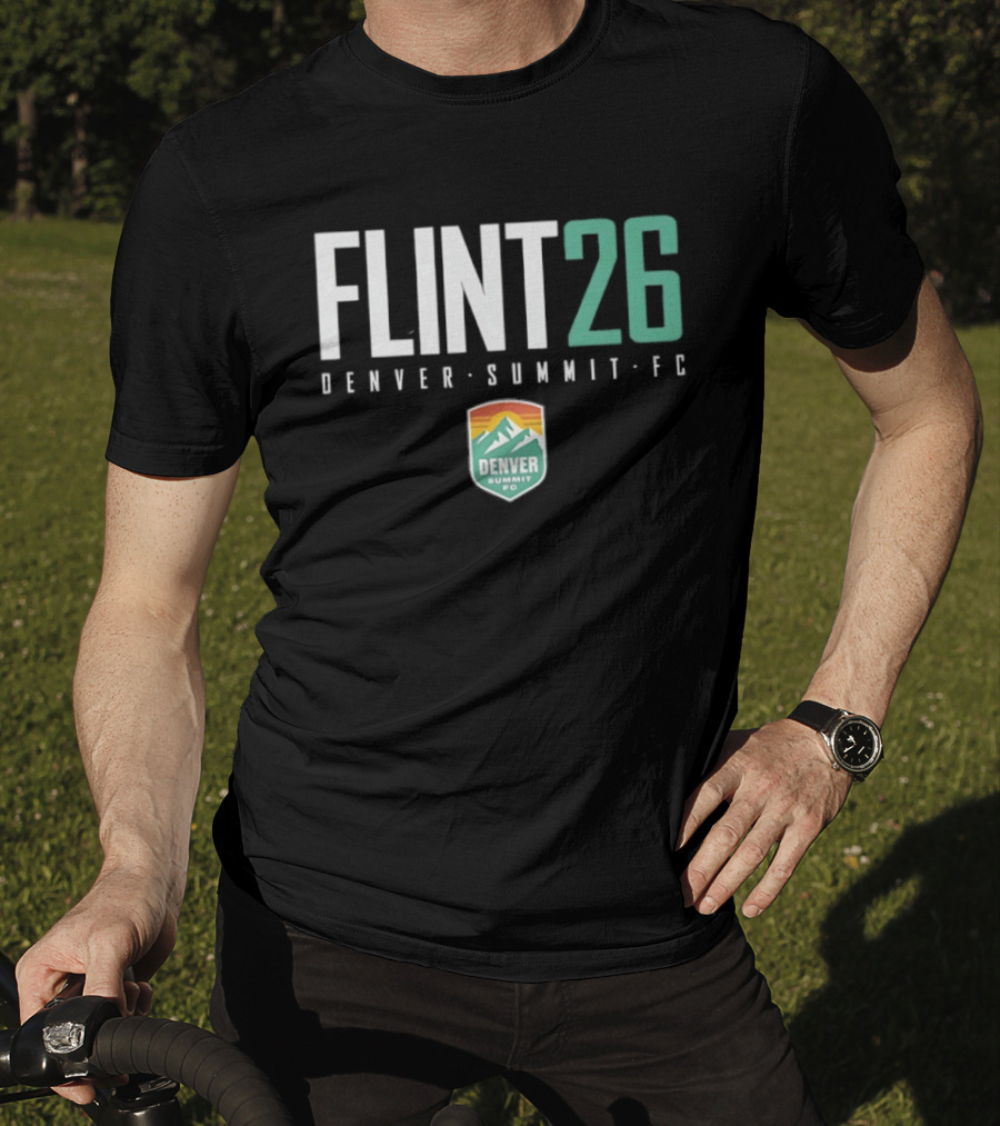 FLINT 26 Denver Summit FC Natasha Flint Name Number T-Shirt