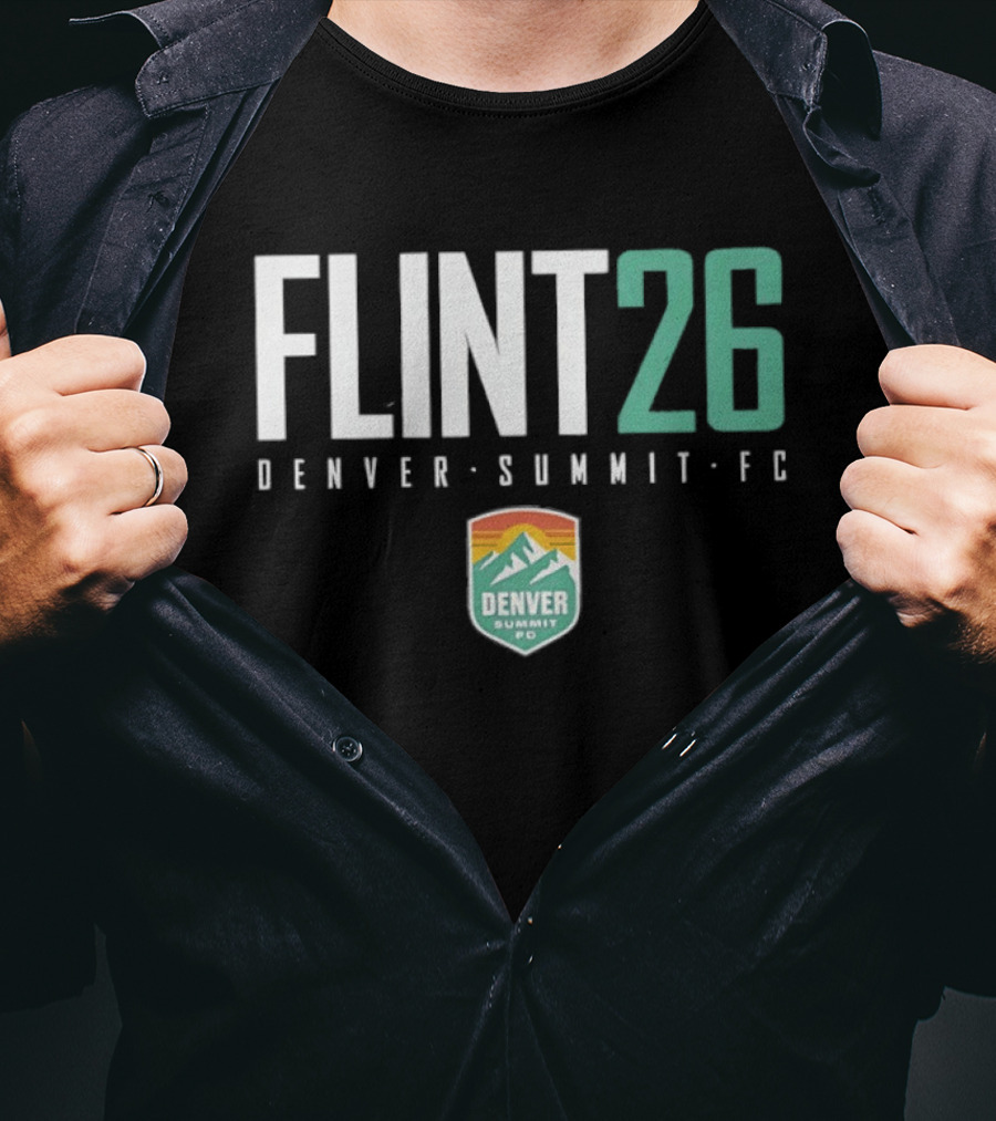 FLINT 26 Denver Summit FC Natasha Flint Name Number T-Shirt