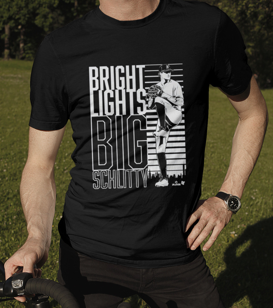 Bright Lights Big Schlitty Cam Schlittler Pitching T-Shirt