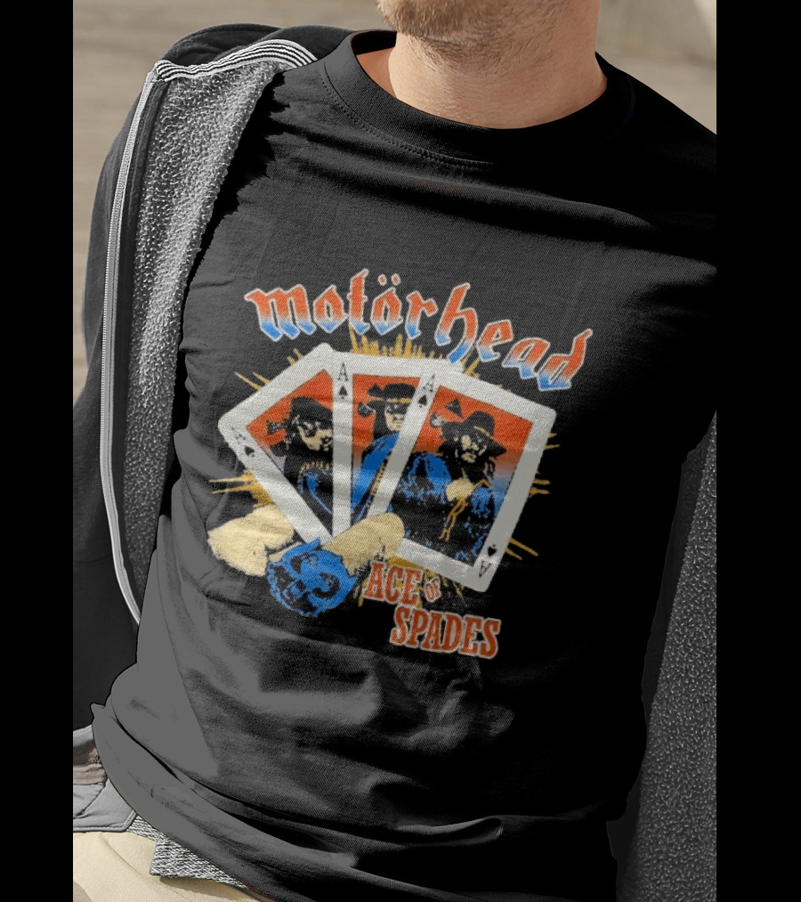 Motörhead Ace Of Spades Three Of A Kind Playing Cards T-Shirt