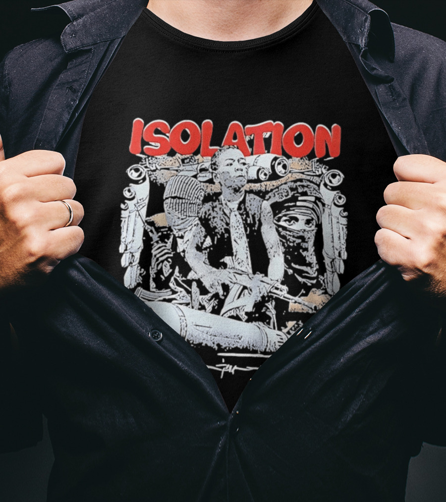 Isolation Distinctive Urban Sketch Art With Red T-Shirt