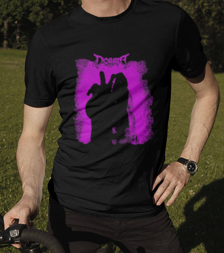Dogma My Matricidal Purple Gothic Text With Pink Grunge Frame T-Shirt