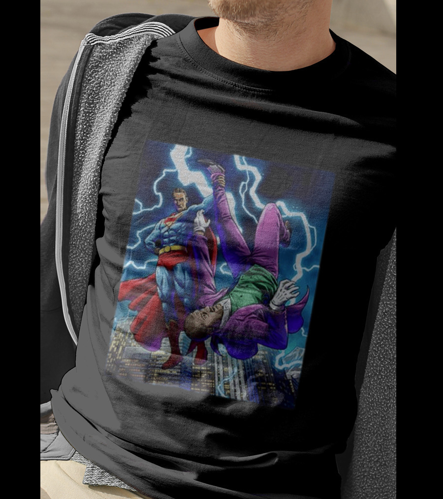 Shai Gilgeous Alexander Thunder Vs Joker And Denver Superhero Clash T-Shirt