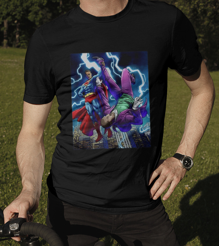 Shai Gilgeous Alexander Thunder Vs Joker And Denver Superhero Clash T-Shirt