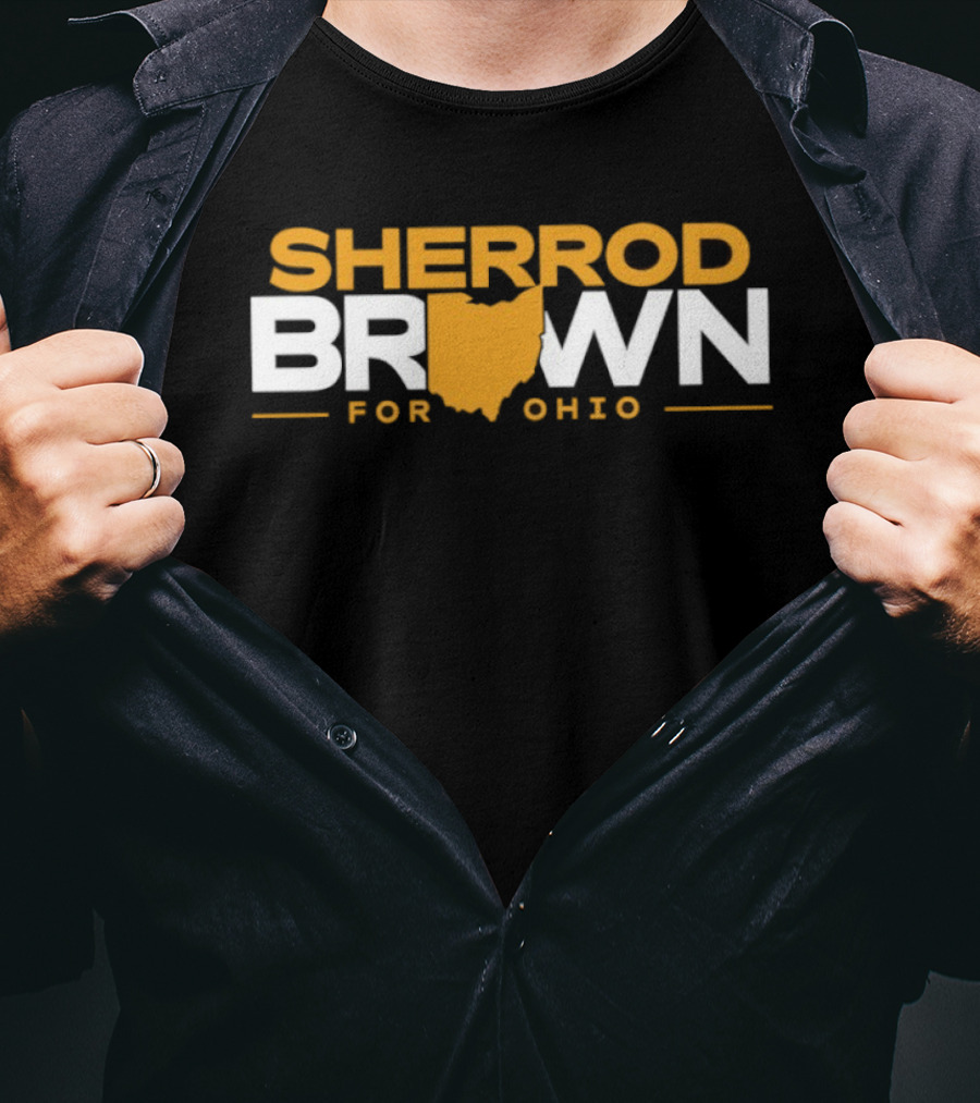 Sherrod Brown Ohio Map Support T-Shirt