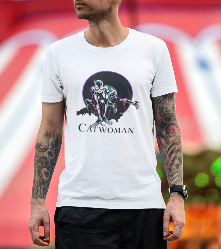 90s Catwoman Neon T-Shirt