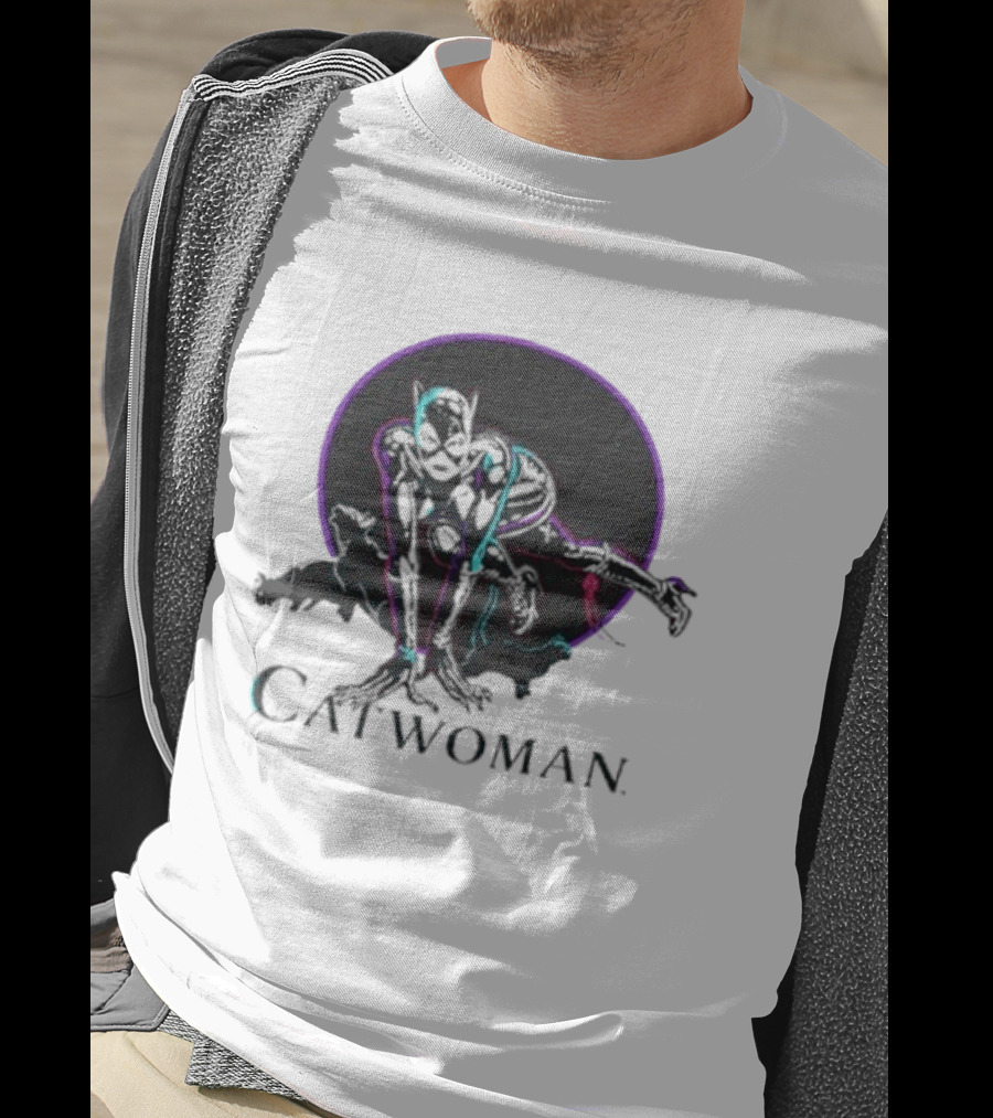 90s Catwoman Neon T-Shirt